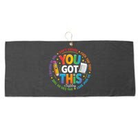 Test Day You Got This Rock The Test Teacher Testing Day Large Microfiber Waffle Golf Towel