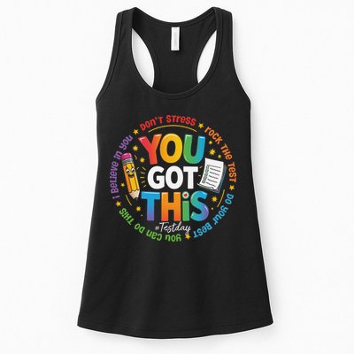 Test Day You Got This Rock The Test Teacher Testing Day Womens Tank Top
