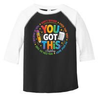Test Day You Got This Rock The Test Teacher Testing Day Toddler Fine Jersey T-Shirt