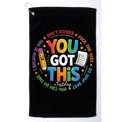 Test Day You Got This Rock The Test Teacher Testing Day Golf Towel