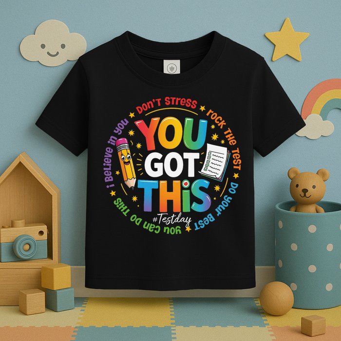 Test Day You Got This Rock The Test Teacher Testing Day Toddler T-Shirt