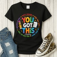 Test Day You Got This Rock The Test Teacher Testing Day Womens T-Shirt