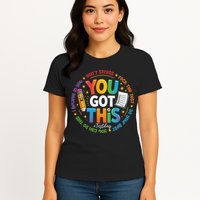 Test Day You Got This Rock The Test Teacher Testing Day Womens T-Shirt