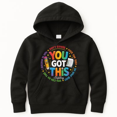 Test Day You Got This Rock The Test Teacher Testing Day Kids Hoodie