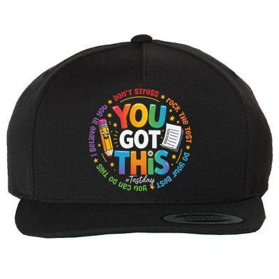 Test Day You Got This Rock The Test Teacher Testing Day Wool Snapback Cap