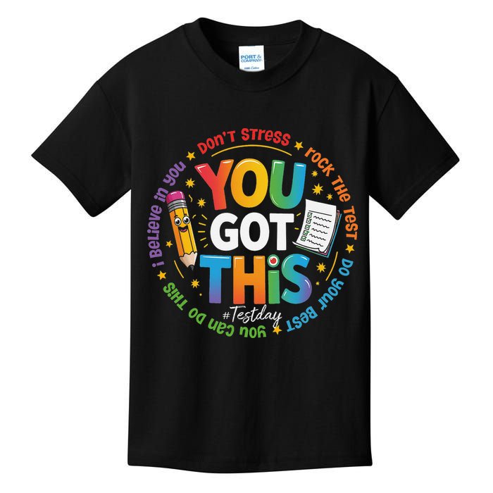 Test Day You Got This Rock The Test Teacher Testing Day Kids T-Shirt