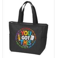 Test Day You Got This Rock The Test Teacher Testing Day Zip Tote Bag