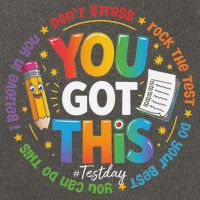 Test Day You Got This Rock The Test Teacher Testing Day Cotton Canvas Backpack