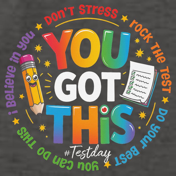 Test Day You Got This Rock The Test Teacher Testing Day Vector Backpack