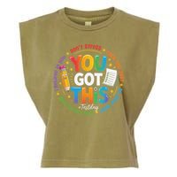 Test Day You Got This Rock The Test Teacher Testing Day Garment-Dyed Women's Muscle Tee