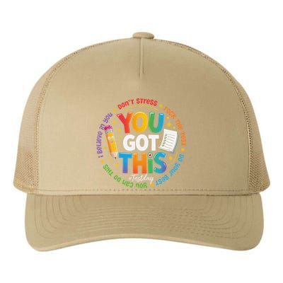 Test Day You Got This Rock The Test Teacher Testing Day Yupoong Adult 5-Panel Trucker Hat