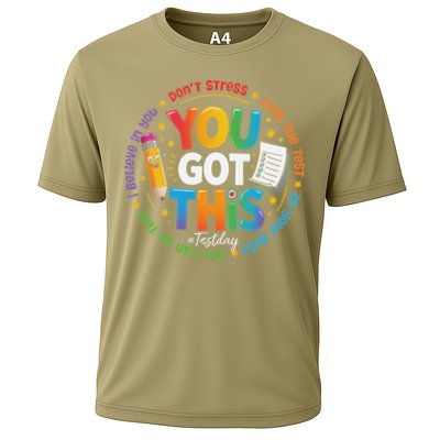 Test Day You Got This Rock The Test Teacher Testing Day Cooling Performance Crew T-Shirt