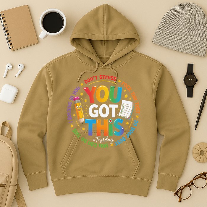 Test Day You Got This Rock The Test Teacher Testing Day Hoodie