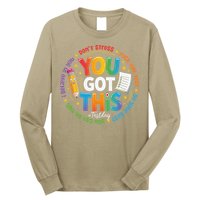 Test Day You Got This Rock The Test Teacher Testing Day Long Sleeve Shirt