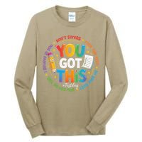 Test Day You Got This Rock The Test Teacher Testing Day Tall Long Sleeve T-Shirt