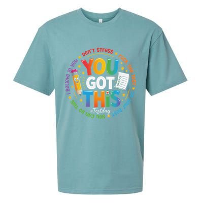 Test Day You Got This Rock The Test Teacher Testing Day Sueded Cloud Jersey T-Shirt