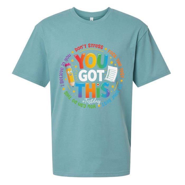 Test Day You Got This Rock The Test Teacher Testing Day Sueded Cloud Jersey T-Shirt