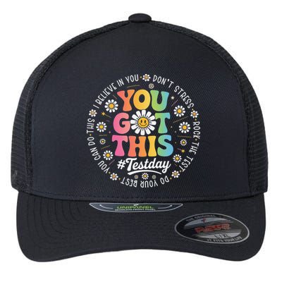 Test Day You Got This Rock The Test Teacher Testing Day Flexfit Unipanel Trucker Cap