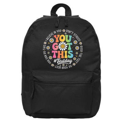 Test Day You Got This Rock The Test Teacher Testing Day 16 in Basic Backpack