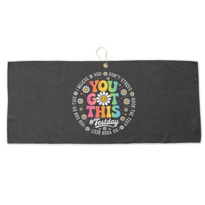 Test Day You Got This Rock The Test Teacher Testing Day Large Microfiber Waffle Golf Towel