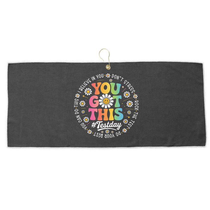 Test Day You Got This Rock The Test Teacher Testing Day Large Microfiber Waffle Golf Towel