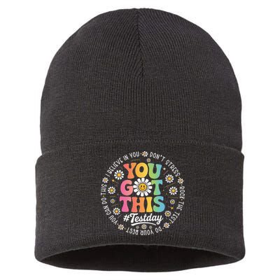 Test Day You Got This Rock The Test Teacher Testing Day Sustainable Knit Beanie