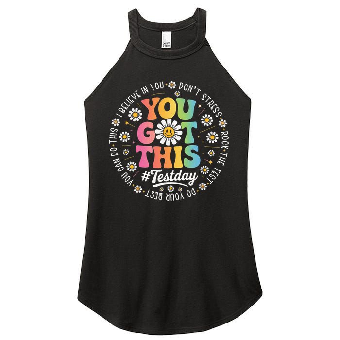Test Day You Got This Rock The Test Teacher Testing Day Women's Perfect Tri Rocker Tank