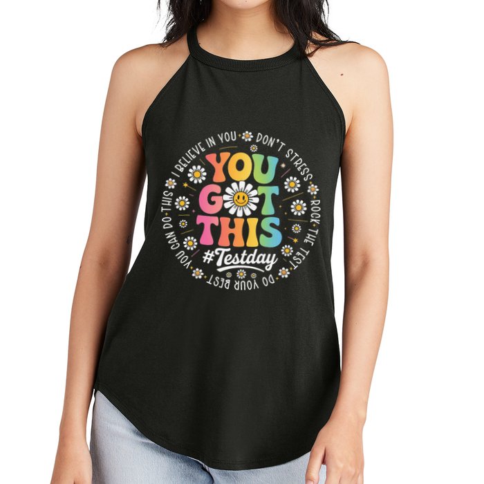 Test Day You Got This Rock The Test Teacher Testing Day Women's Perfect Tri Rocker Tank
