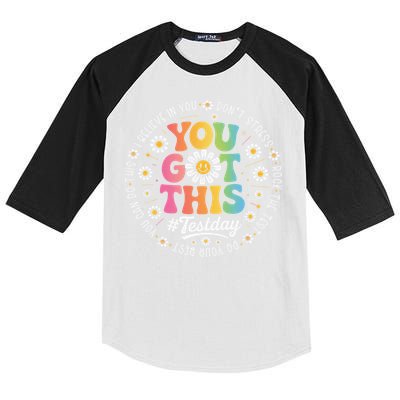 Test Day You Got This Rock The Test Teacher Testing Day Kids Colorblock Raglan Jersey