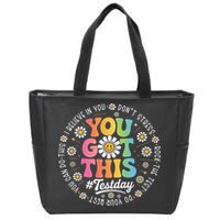 Test Day You Got This Rock The Test Teacher Testing Day Zip Tote Bag