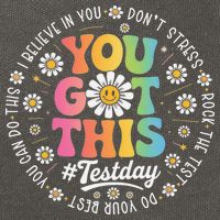 Test Day You Got This Rock The Test Teacher Testing Day Cotton Canvas Backpack