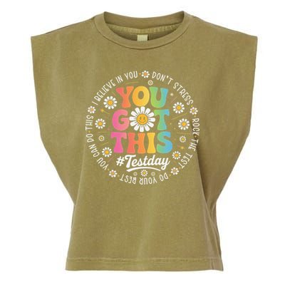 Test Day You Got This Rock The Test Teacher Testing Day Garment-Dyed Women's Muscle Tee