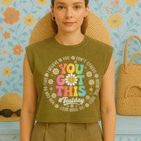 Test Day You Got This Rock The Test Teacher Testing Day Garment-Dyed Women's Muscle Tee