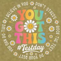 Test Day You Got This Rock The Test Teacher Testing Day Garment-Dyed Women's Muscle Tee
