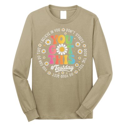 Test Day You Got This Rock The Test Teacher Testing Day Long Sleeve Shirt