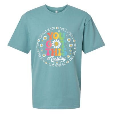 Test Day You Got This Rock The Test Teacher Testing Day Sueded Cloud Jersey T-Shirt