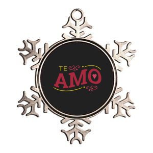 Te Amo Metallic Star Ornament