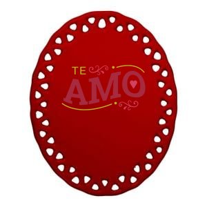 Te Amo Ceramic Oval Ornament