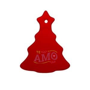 Te Amo Ceramic Tree Ornament