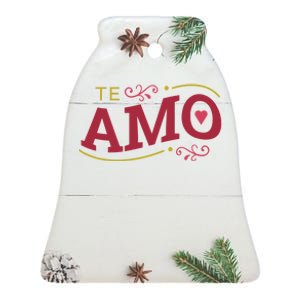 Te Amo Ceramic Bell Ornament