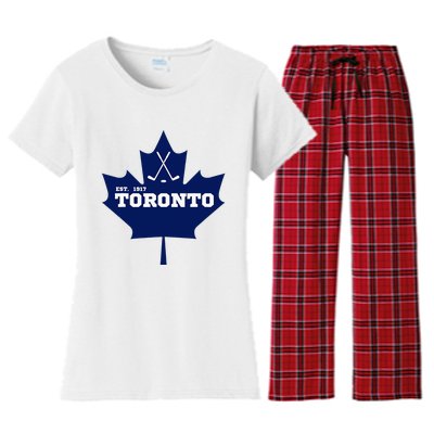 Toronto Est 1917 Sports Hockey Team Athletic Novelty Women's Flannel Pajama Set