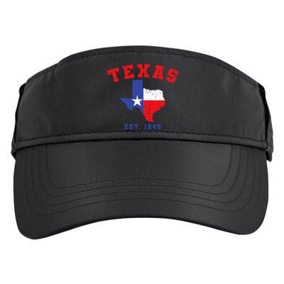 Texas Est. 1845 Texas Pride Home State Texan Adult Drive Performance Visor