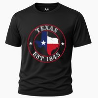 Texas Est 1845 Texan Home State Texas Pride Cooling Performance Crew T-Shirt