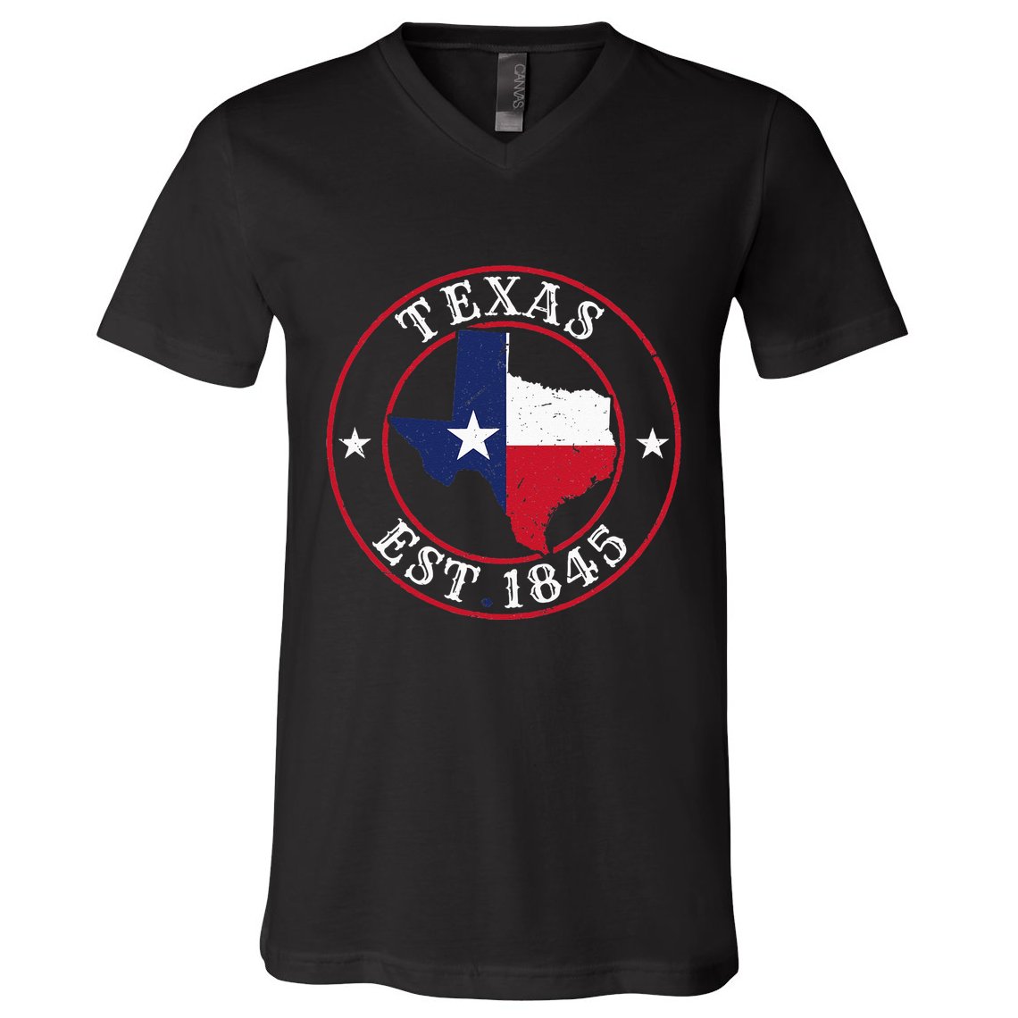 Texas Est 1845 Texan Home State Texas Pride V-Neck T-Shirt