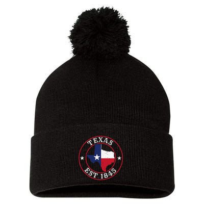 Texas Est 1845 Texan Home State Texas Pride Pom Pom 12in Knit Beanie