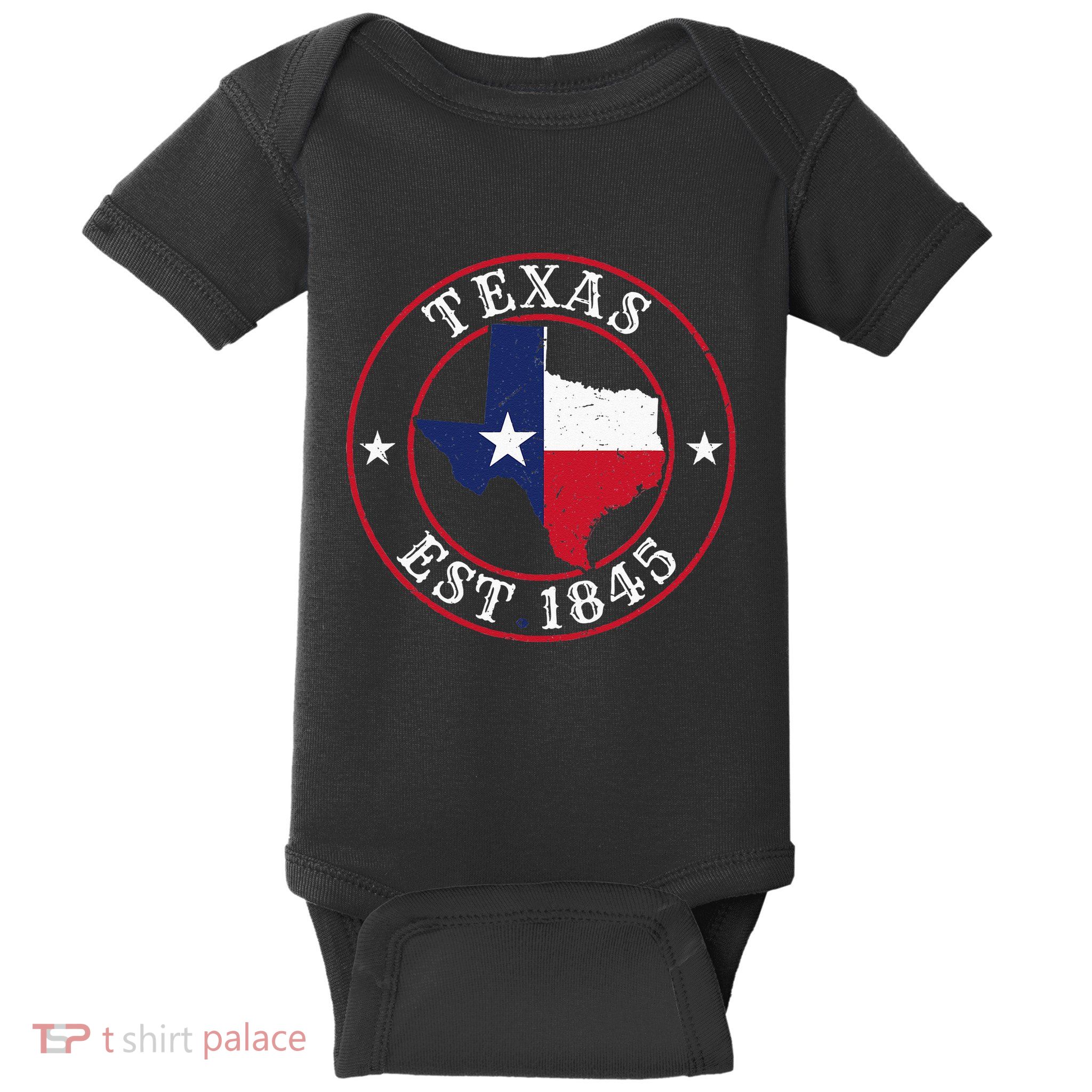 Texas Est 1845 Texan Home State Texas Pride Baby Bodysuit