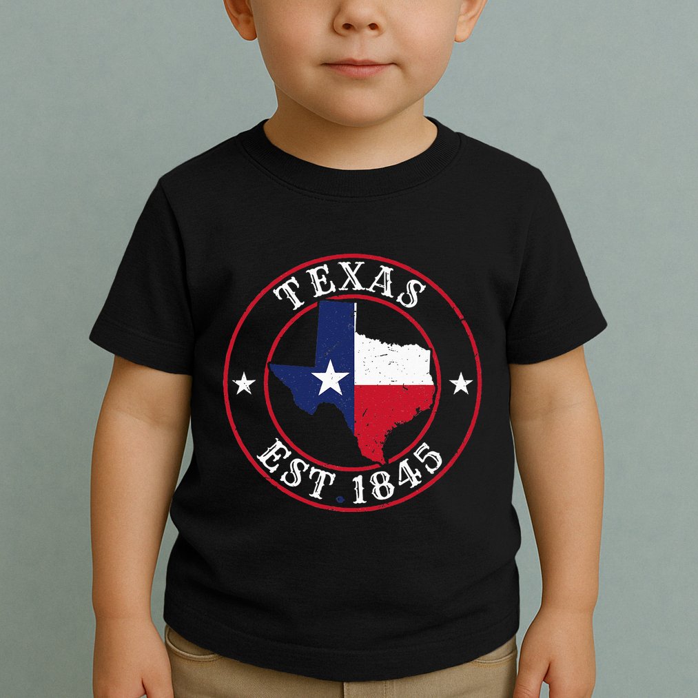 Texas Est 1845 Texan Home State Texas Pride Toddler T-Shirt