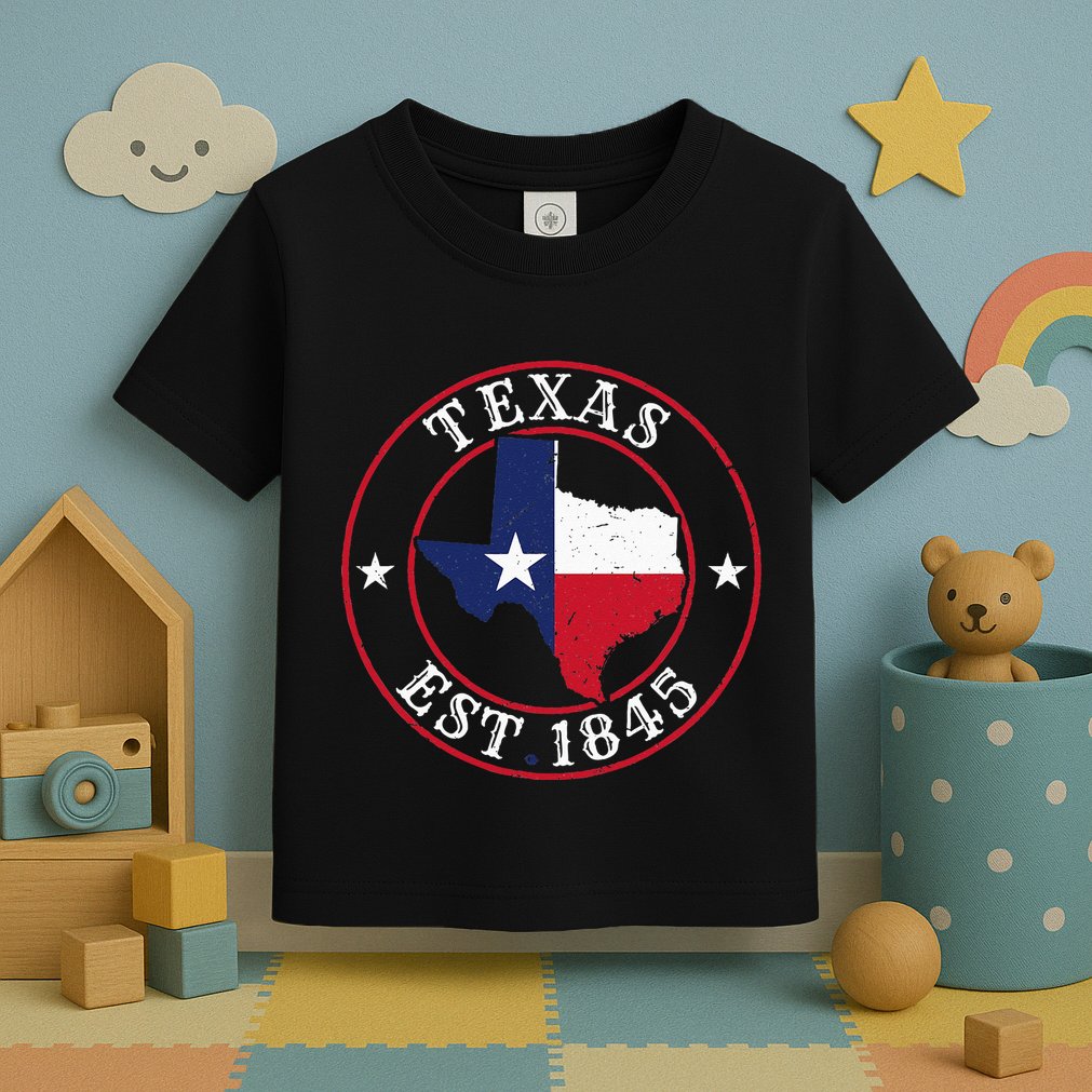 Texas Est 1845 Texan Home State Texas Pride Toddler T-Shirt