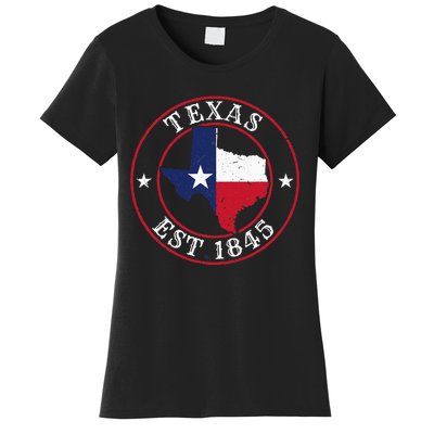 Texas Est 1845 Texan Home State Texas Pride Women's T-Shirt