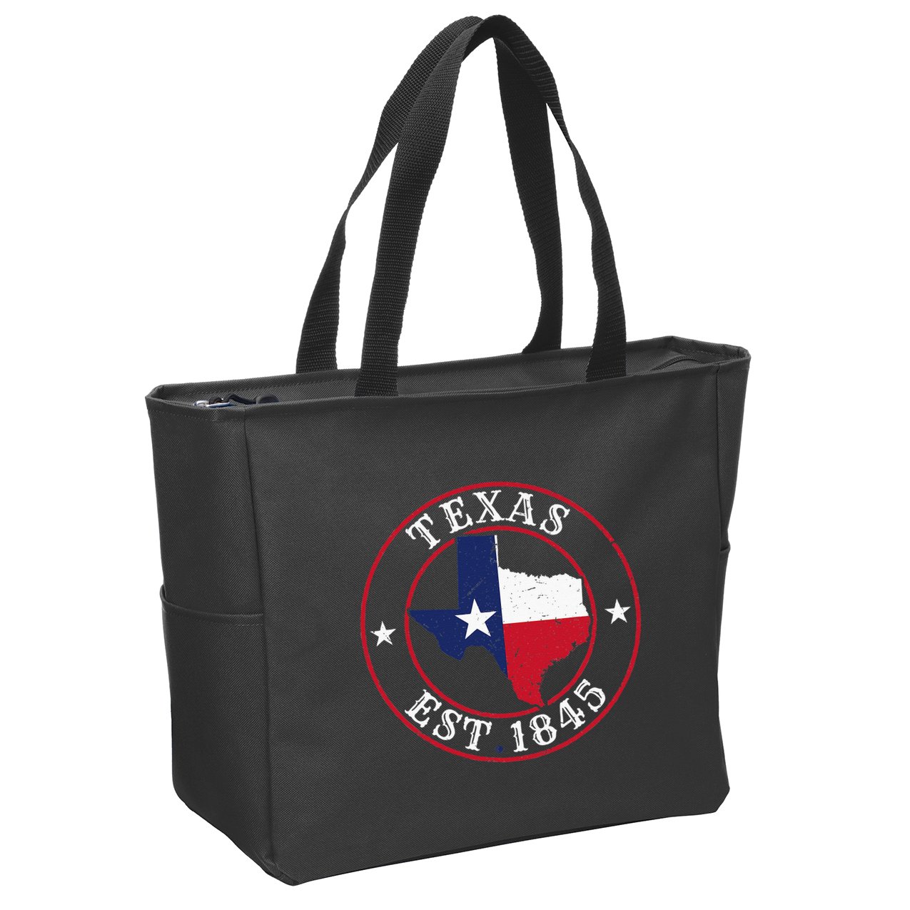 Texas Est 1845 Texan Home State Texas Pride Zip Tote Bag